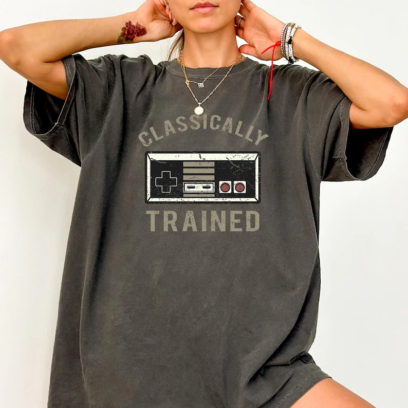 Retro Gaming T Shirt - Kaos Gamer Klasik, Kaos Bertema Game