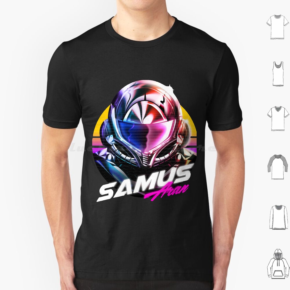 Retro Gaming T Shirt - Kaos Samus Aran 6XL, Bahan Katun,