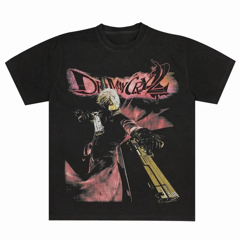 Retro Gaming T Shirt - Kaus Devil May Cry 2 Dante
