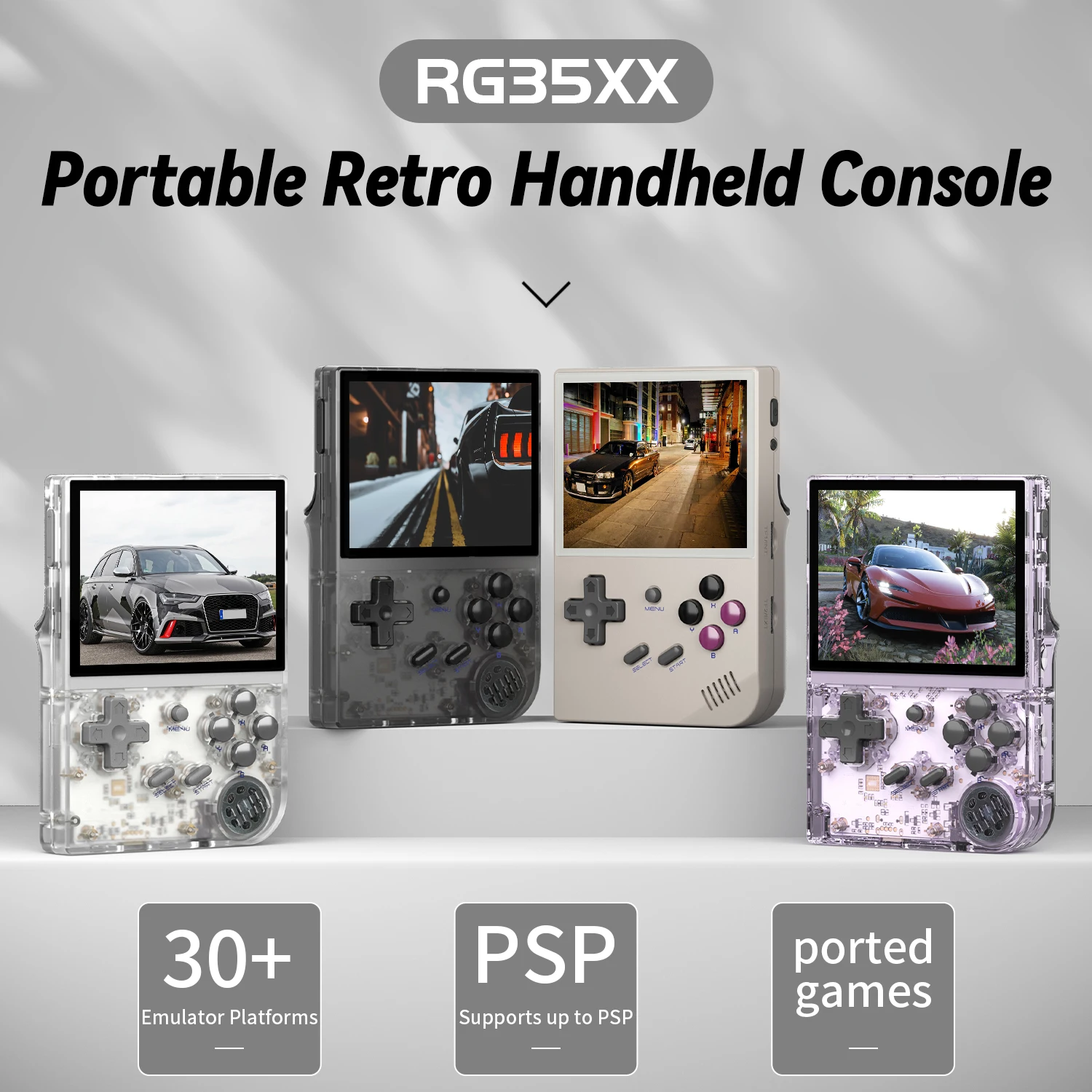 Retro Gaming Kiosk - Konsol Game Genggam RG35XX, Sistem Linux,