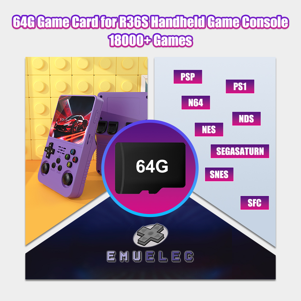Retro Gaming N64 - Kartu TF Game 64G untuk Konsol