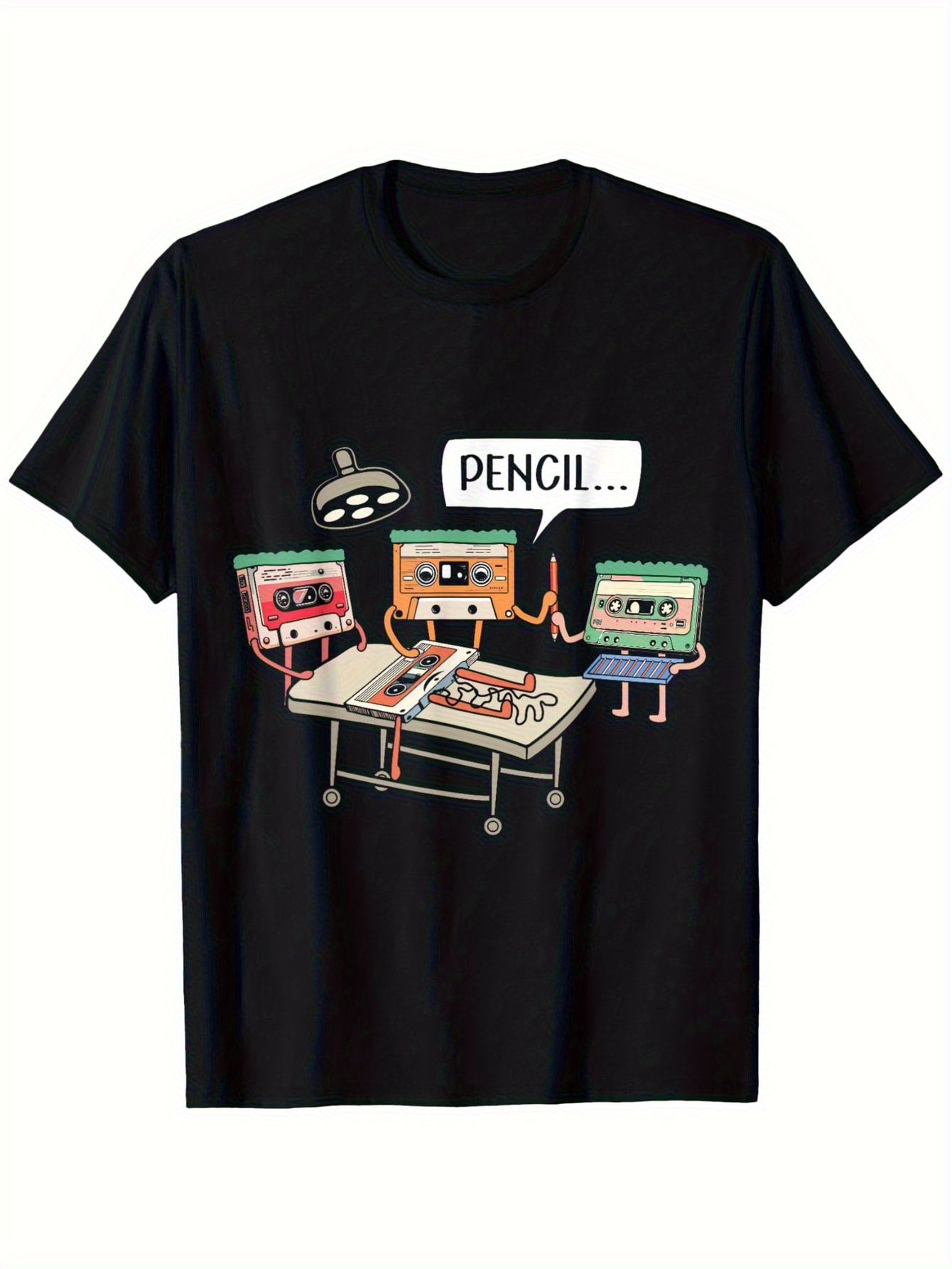 Retro Gaming T Shirt - Kaus Hitam Katun Pria Kaus Lengan