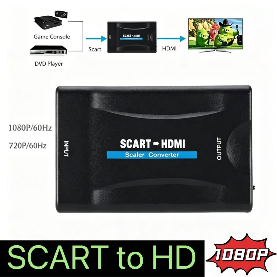 Scart To Hdmi - Konverter Video Audio Adaptor SCART ke