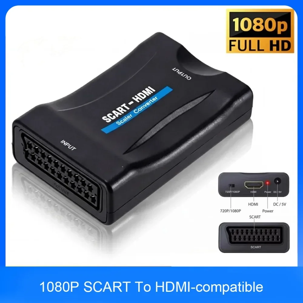 Adaptor Konverter SCART ke HDM - Scart To Hdmi ulasan dan harga